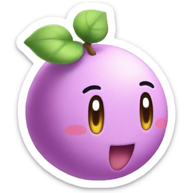 cute purple kirby  sticker