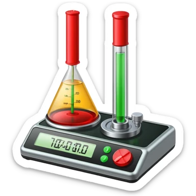 velocimeter with the color red in the right and the color green in the left sticker