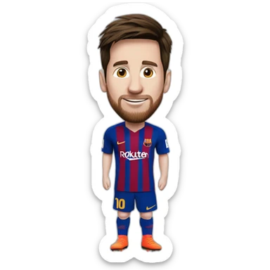 Messi levant les bras en l'air sticker