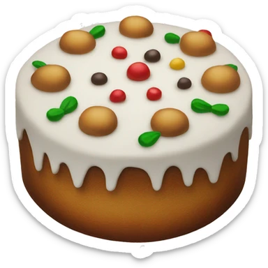 Christmas cake sticker