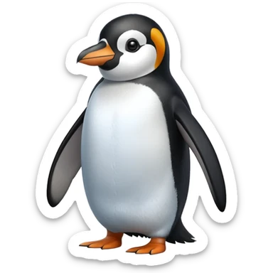 a very cold penguin sticker