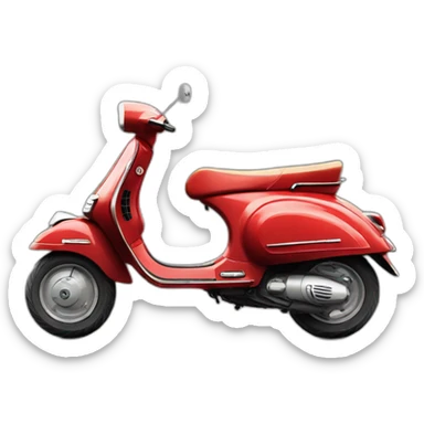 Vespa rojo sticker