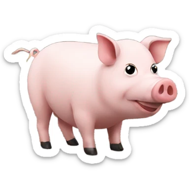 A pig in London city sticker