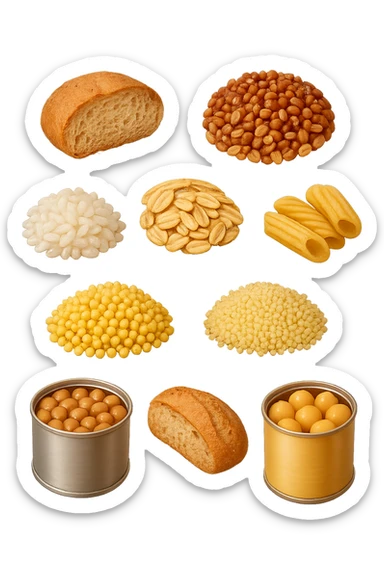 emoji stile iphone 3d di questi elementi che fluttuano in aria:

Riso, quinoa, avena, miglio, couscous senza glutine
Pasta e pane gluten-free
Farro a lievitazione lunga
Lenticchie e ceci in scatola

 che fluttuano in aria, iperealistico 4k sticker