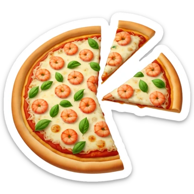 Prawn pizza sticker