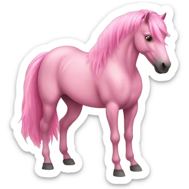 Pink stallion sticker
