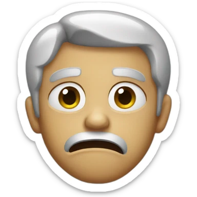 Disgusted af face sticker