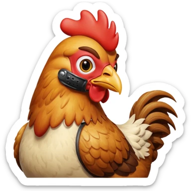 Tavuk jokeyi sticker
