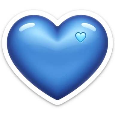 Indigo color heart sticker