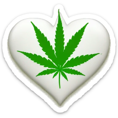 heart of cannabis sticker