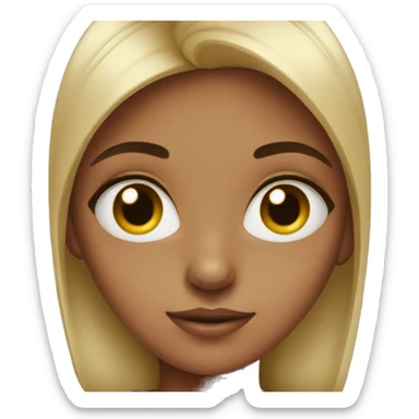 girl with hear eyes sticker