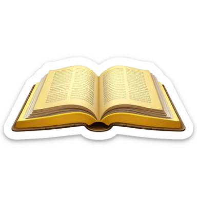 Book & Light Rays: An open book with glowing rays symbolizing knowledge. sticker