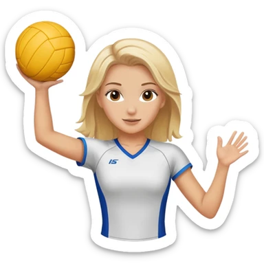 white girl blonde hair playing volleyball  sticker