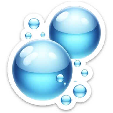 water bubbles sticker