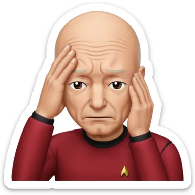 picard face palm sticker