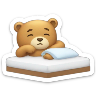 Ours qui dort sur du miel sticker