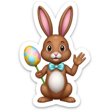 coniglietto pasquale che dice grazie  sticker