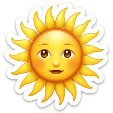 Sun wtih shine sticker