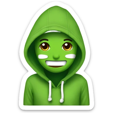 “Matcha lovers” written on a hoodie  sticker