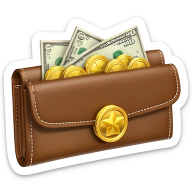 Aviator money emoji, wallet full of cash, casino vibe, premium 3D emoji style, clean, no background
 sticker
