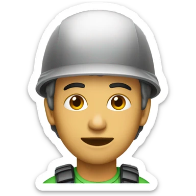 Trabalhador com capacete sticker