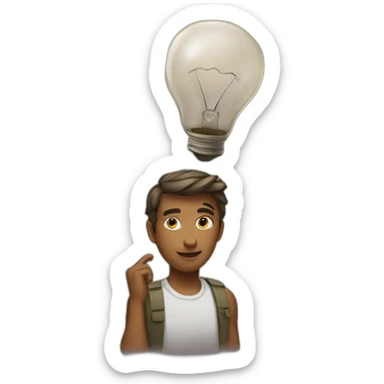 having a brilliant idea sticker