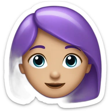 corazón lila brillante sticker