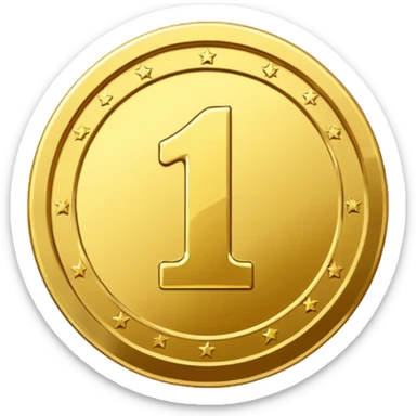 coin with number sticker