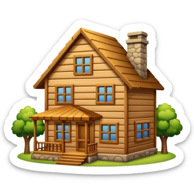 biggest wood house sticker