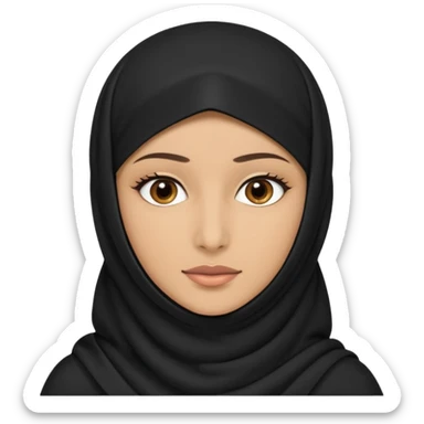 Muslim woman with niqab sticker