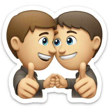 two russian hands "greeting each other" sticker