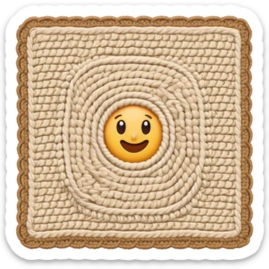 crocheted beige blanket sticker
