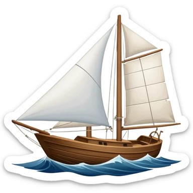 Velero navegando en tormenta sticker