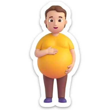 pregnant man, 3d emoji style sticker