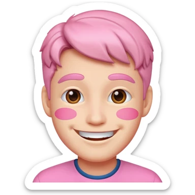 Barbie doll Ken Head pink  sticker