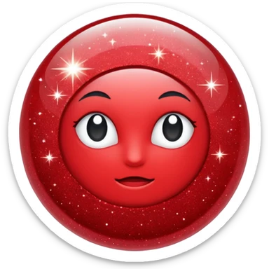 red glitter fix sticker