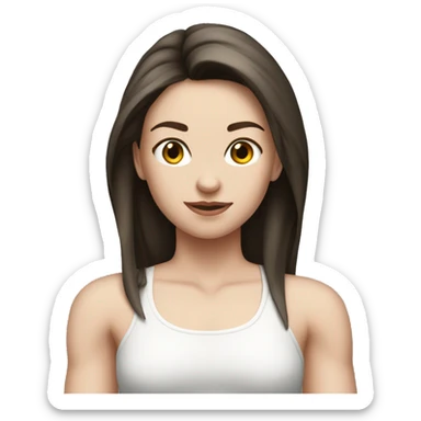 Back muscles girl pale skin brunette sticker