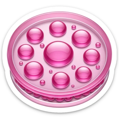 placa de petry com bolinhas rosas sticker