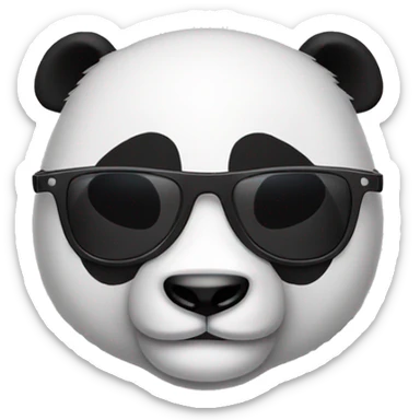 Panda wearing cool sunglasses sticker