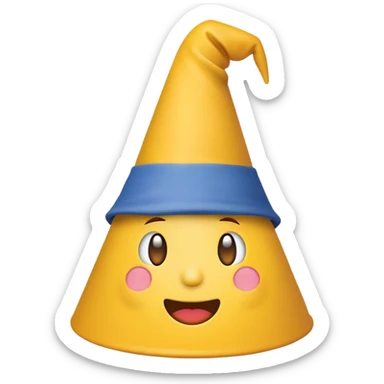 Emoji wearing a dunce hat sticker