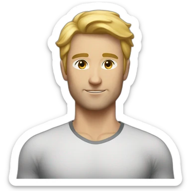 Classic workout clothes for white faceless men sticker