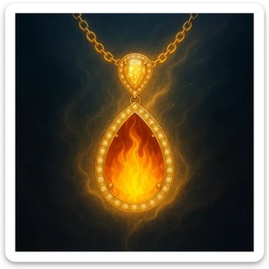 Make the necklace floating and ethereal, with a glowing aura sticker