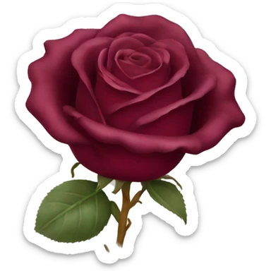 Burgundy rose sticker