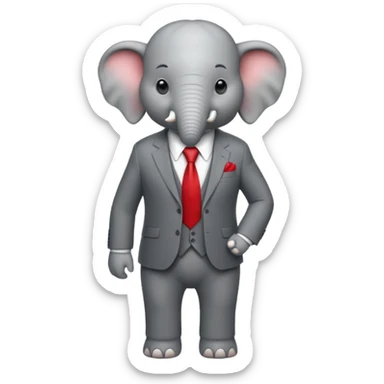 The elephand went in a suit
 sticker