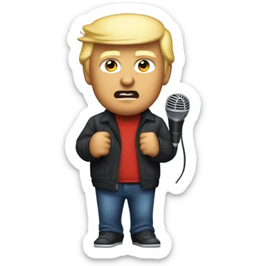 Trump rapping sticker