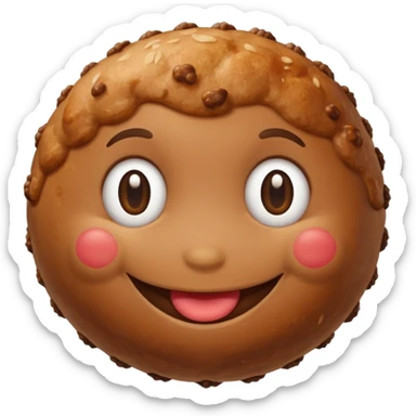 a happy meatball sticker