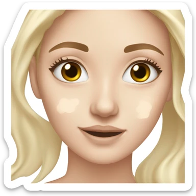 white girl doing skincare sticker