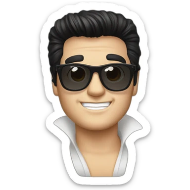 elvis presley with glasses sticker