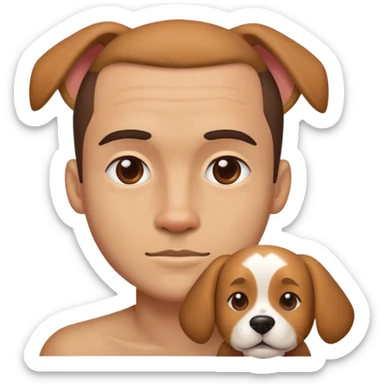 replace a man’s face with a dogs face  sticker