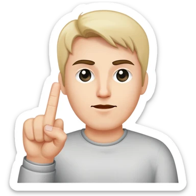 Me flashing my middle finger sticker
